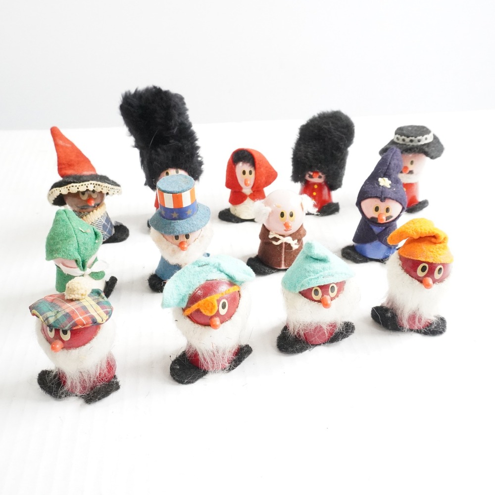 VTG Kelloggs Cereal Figurine Lot Gnomes Wizard British Guards Uncle Sam 13pc